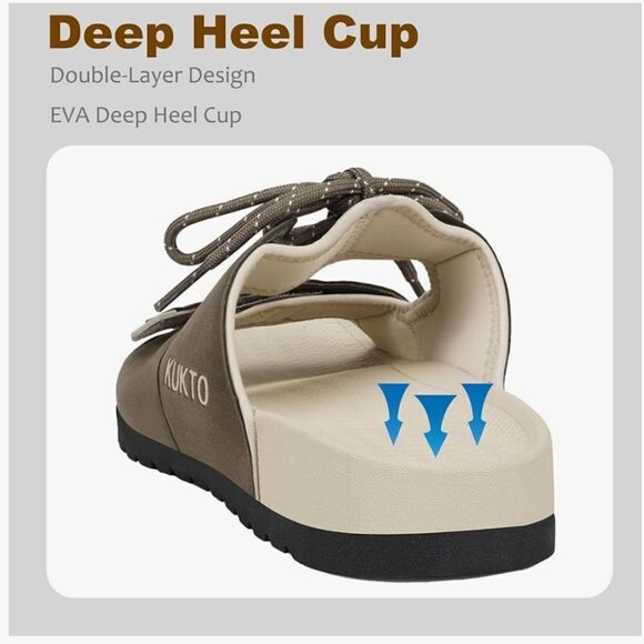 KUKTO UNISEX  Red Slide Sandals SIZE 39/8 US NEW IN BOX - Picture 3 of 6